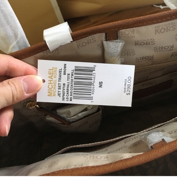 ⭐️🎆Mk Carryall tote🎆brown/large/shoulder bag - Picture 7 of 7